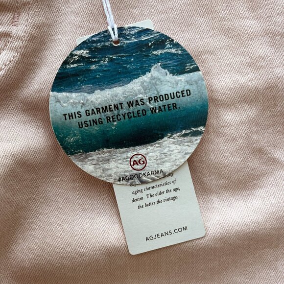 AG ADRIANO GOLDSCHMIED THE EX BOYFRIEND SLIM WOMEN’S JEANS 26 Pink Low Rise NWT - Picture 6 of 16